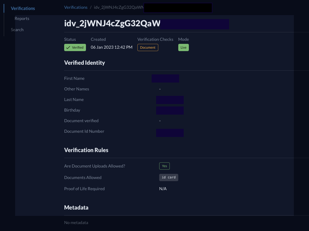 images-identity-document-verification-report